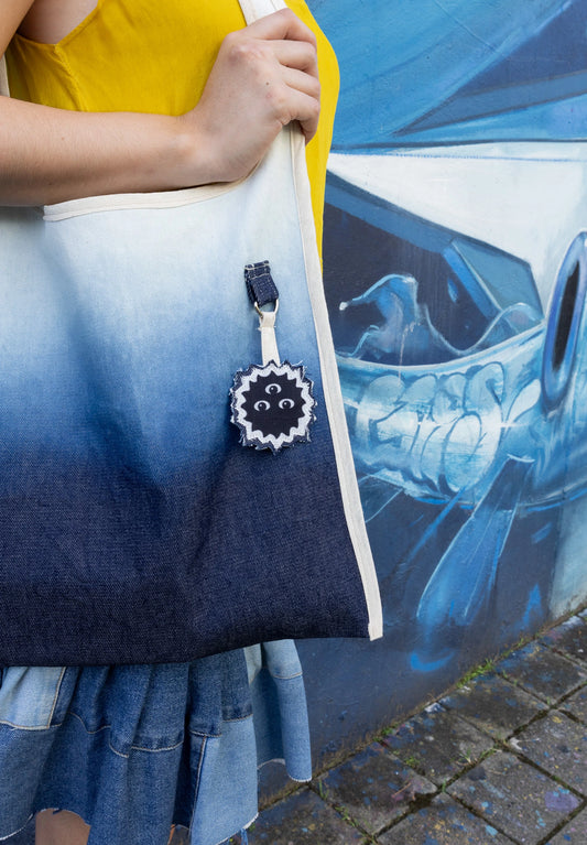 Denim bleach tote bag mar